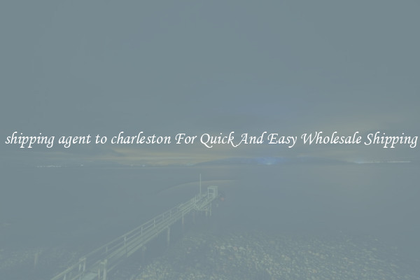 shipping agent to charleston For Quick And Easy Wholesale Shipping