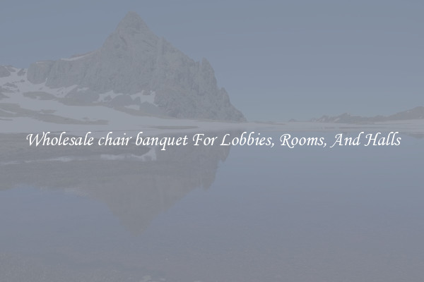 Wholesale chair banquet For Lobbies, Rooms, And Halls
