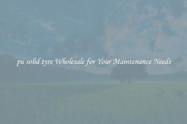 pu solid tyre Wholesale for Your Maintenance Needs