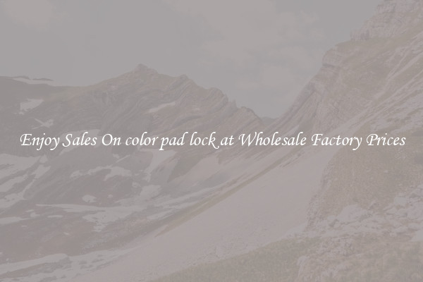 Enjoy Sales On color pad lock at Wholesale Factory Prices