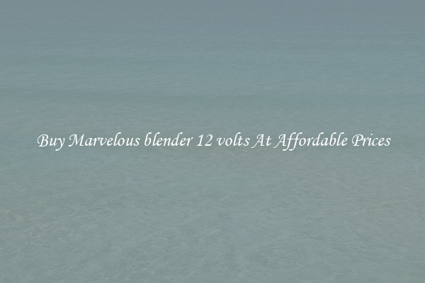 Buy Marvelous blender 12 volts At Affordable Prices