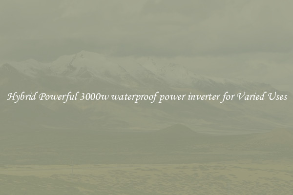 Hybrid Powerful 3000w waterproof power inverter for Varied Uses