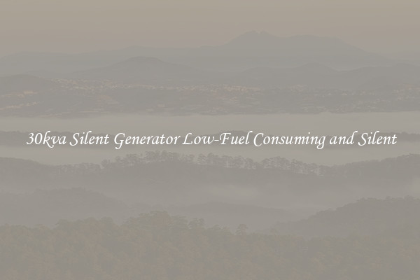 30kva Silent Generator Low-Fuel Consuming and Silent