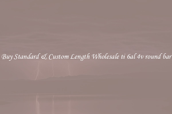 Buy Standard & Custom Length Wholesale ti 6al 4v round bar