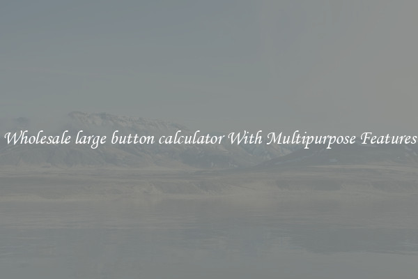 Wholesale large button calculator With Multipurpose Features
